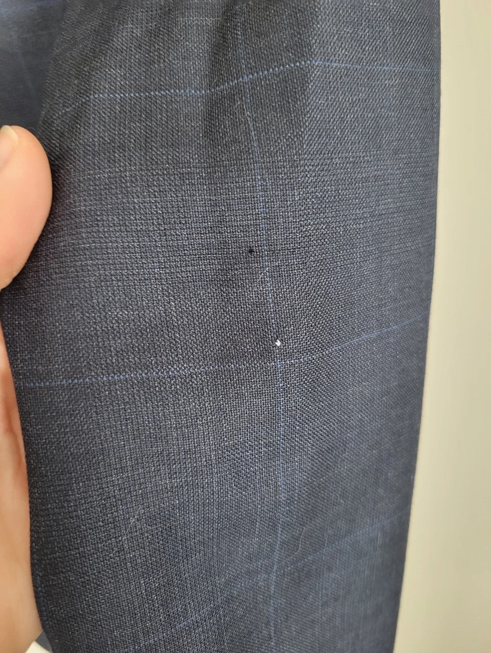 Lauren Ralph Lauren Windowpane Blazer Jacket Mens 40R Blue 100% Wool Sport Coat